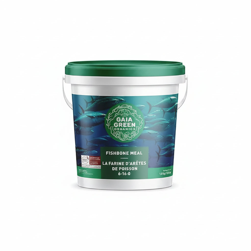 Bone Meal Fertilizer - Gaia Green Fishbone Meal 6-18-0, 1kg High Phosphorus Marine Plant Food for Blooms
