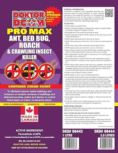 Insect Killer Spray - Doktor Doom Pro Max, 1L | Ready-to-Use Botanical Pest Control