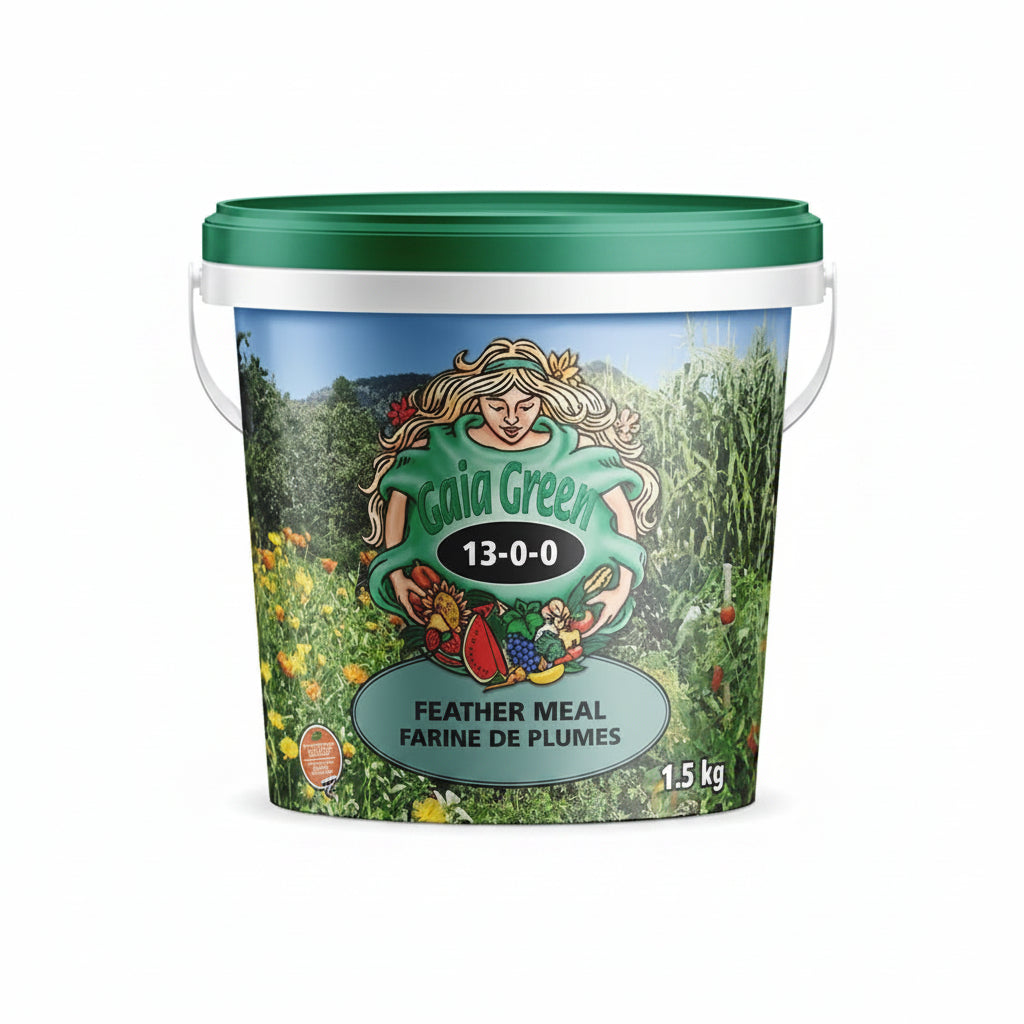 Organic Fertilizer - Gaia Green Feather Meal 13-0-0, 1.5kg Slow Release Nitrogen Plant Food for Vegetables