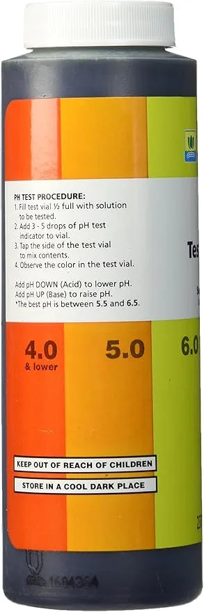 Hydroponic Nutrients - General Hydroponics pH Test Kit, 8oz Wide Spectrum Liquid Indicator for Accurate Readings