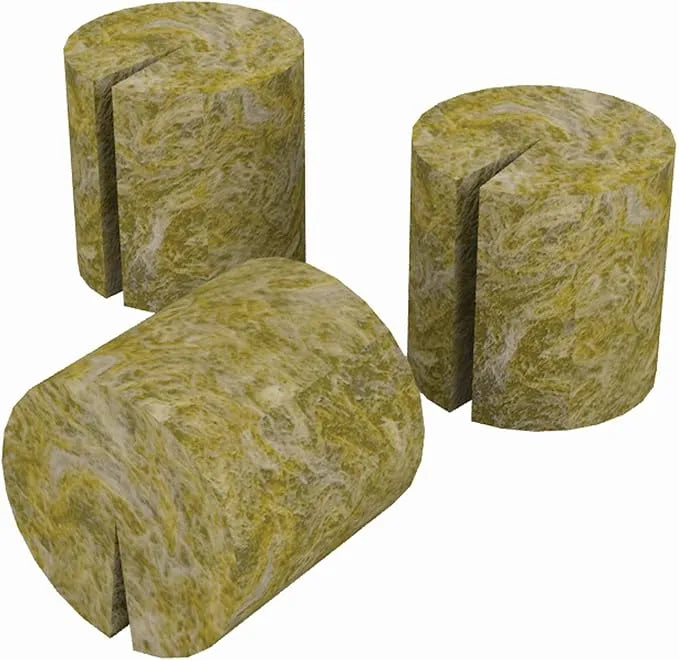 Soilless Potting Mix - Grodan Rockwool Plant Plugs (Macro), 50-Pack Clean Inert Medium for Hydroponics