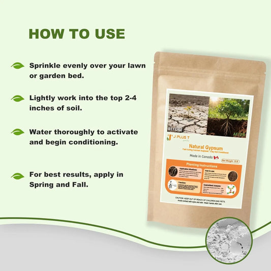 Gypsum soil amendment - J PLUS T Fine Calcium Powder, 5LB | Clay Breaker Soil Conditioner