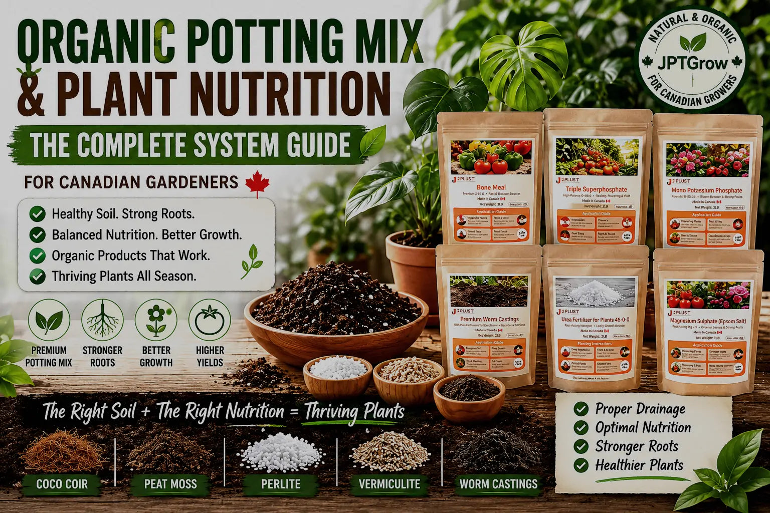 Organic Potting Mix and Plant Nutrition: The Complete System Guide for Canadian Gardeners