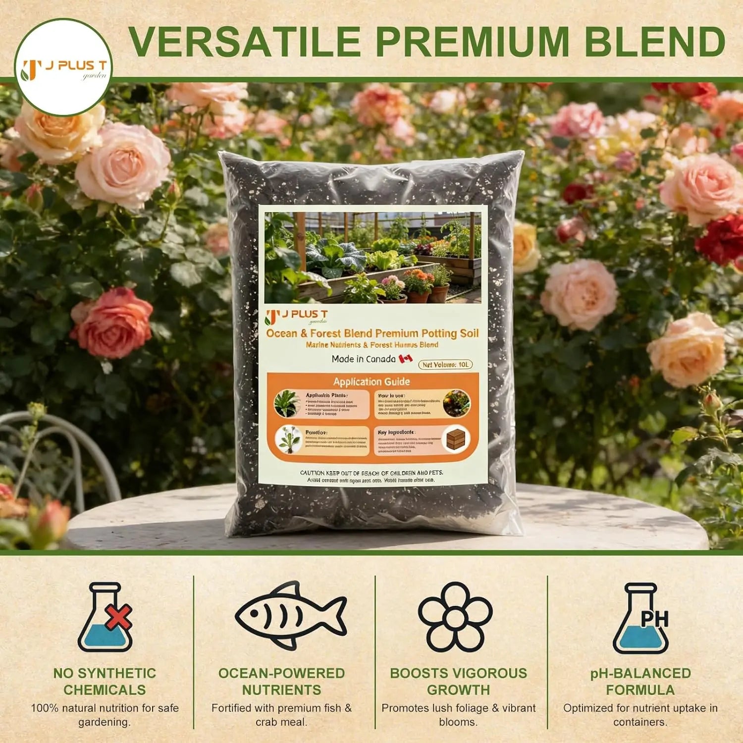 Potting Mix - J PLUS T Ocean Forest Blend 10L