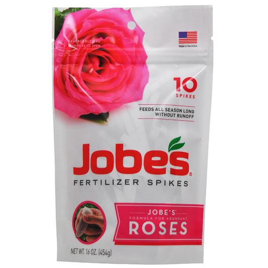 Rose Food - Jobe's Fertilizer Spikes 9-12-9, 10 Pack | Slow Release Plant Food for Beautiful Blooms