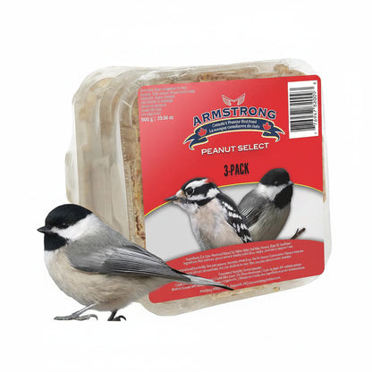 Bird Suet Cakes - Armstrong Royal Jubilee Peanut Select, 960g 3-Pack | High-Protein Wild Bird Food,,One Size 1 Pack