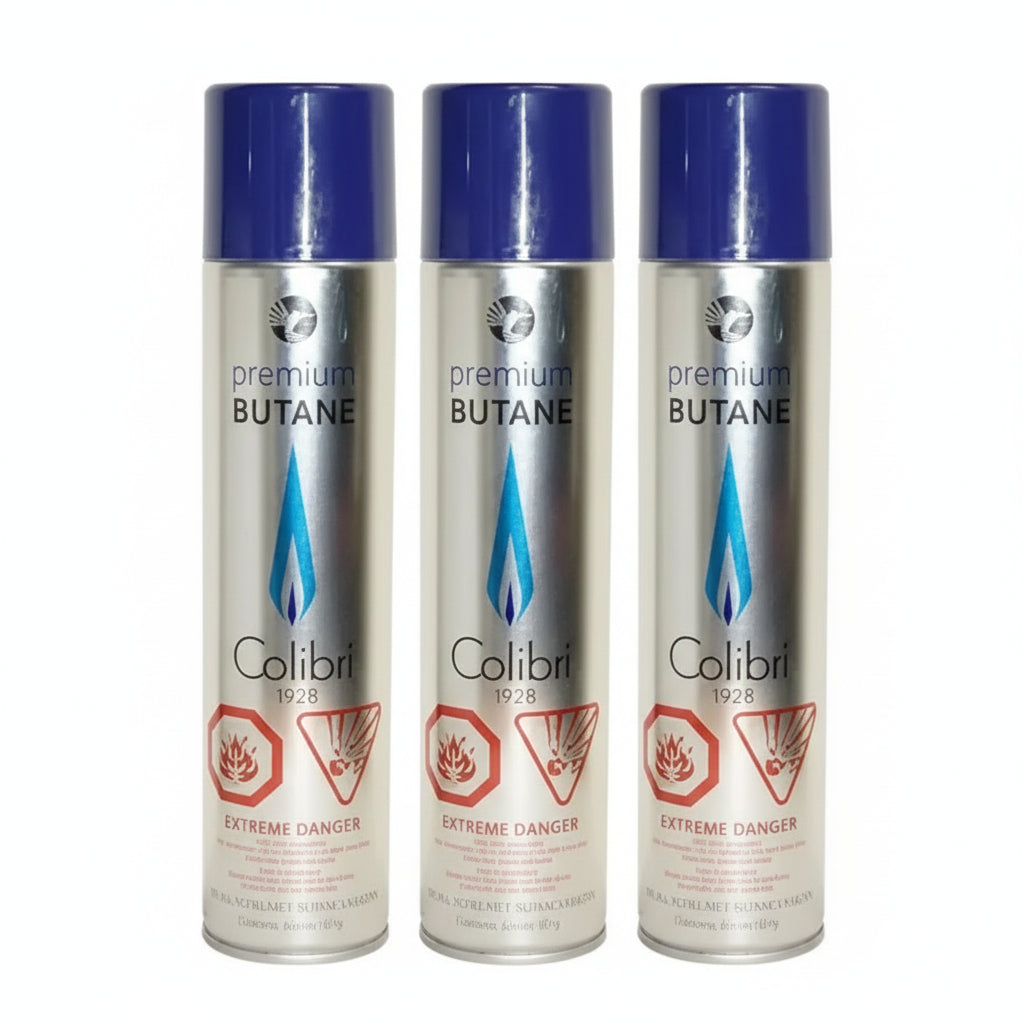 Refined Butane Gas - Colibri 5X Purified Fuel, 3 Pack (300ml) | Ultra-Clean Fuel for Garden Torches