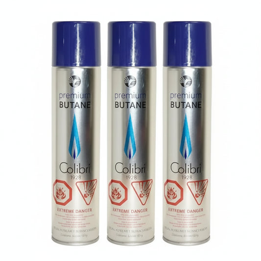 Refined Butane Gas - Colibri 5X Purified Fuel, 3 Pack (300ml) | Ultra-Clean Fuel for Garden Torches