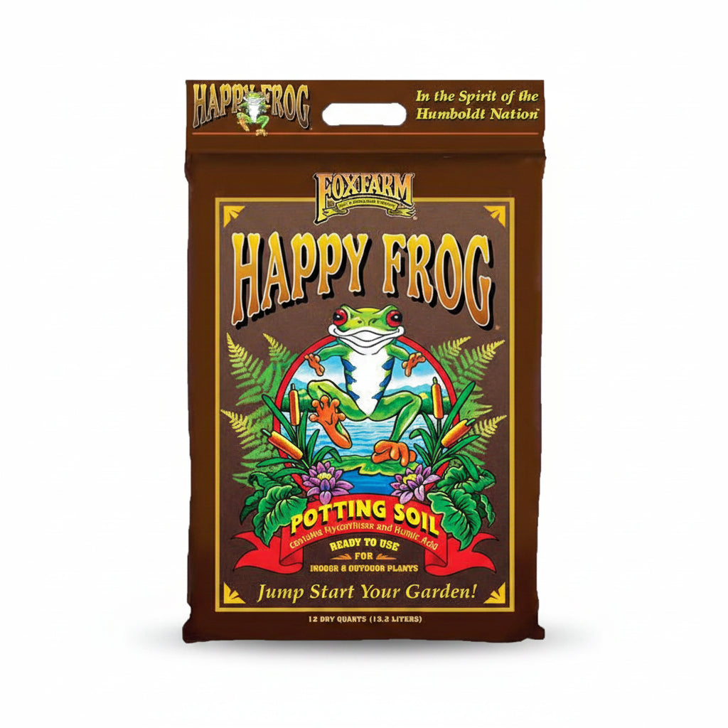 FoxFarm Happy Frog Potting Soil, 12qt Bag | Organic Indoor Potting Mix for Houseplants