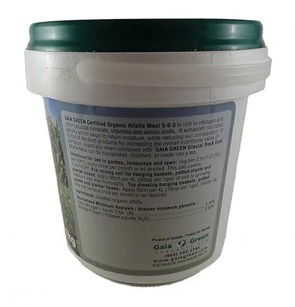 Organic Fertilizer - Gaia Green Alfalfa Meal 3-0-3, 1kg Natural Growth Stimulant & Plant Food for Gardens