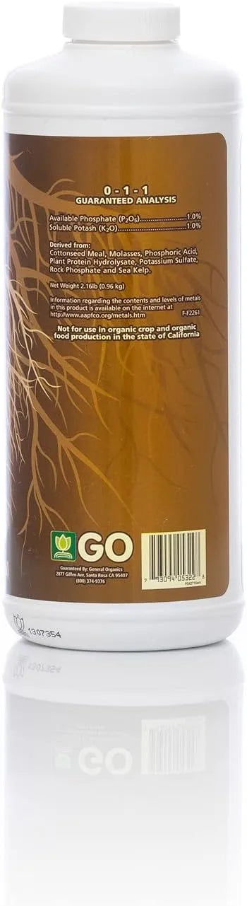 Organic Liquid Fertilizer - General Hydroponics BioRoot Natural Root Booster & Plant Food for Seedlings & Clones