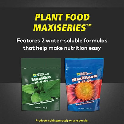 Hydroponic Fertilizer - General Hydroponics MaxiBloom, 2.2LB Water Soluble Nutrient for Heavy Blooms & Fruit Sets