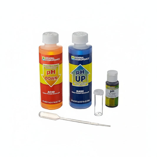 Hydroponic Nutrients - General Hydroponics pH Control Kit Complete Testing & Adjustment Solution for Reservoirs