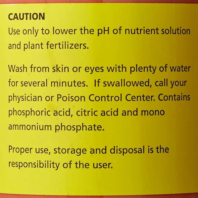 Hydroponic Nutrients - General Hydroponics pH Down Liquid, 1L Essential Acidifier for Indoor Gardens