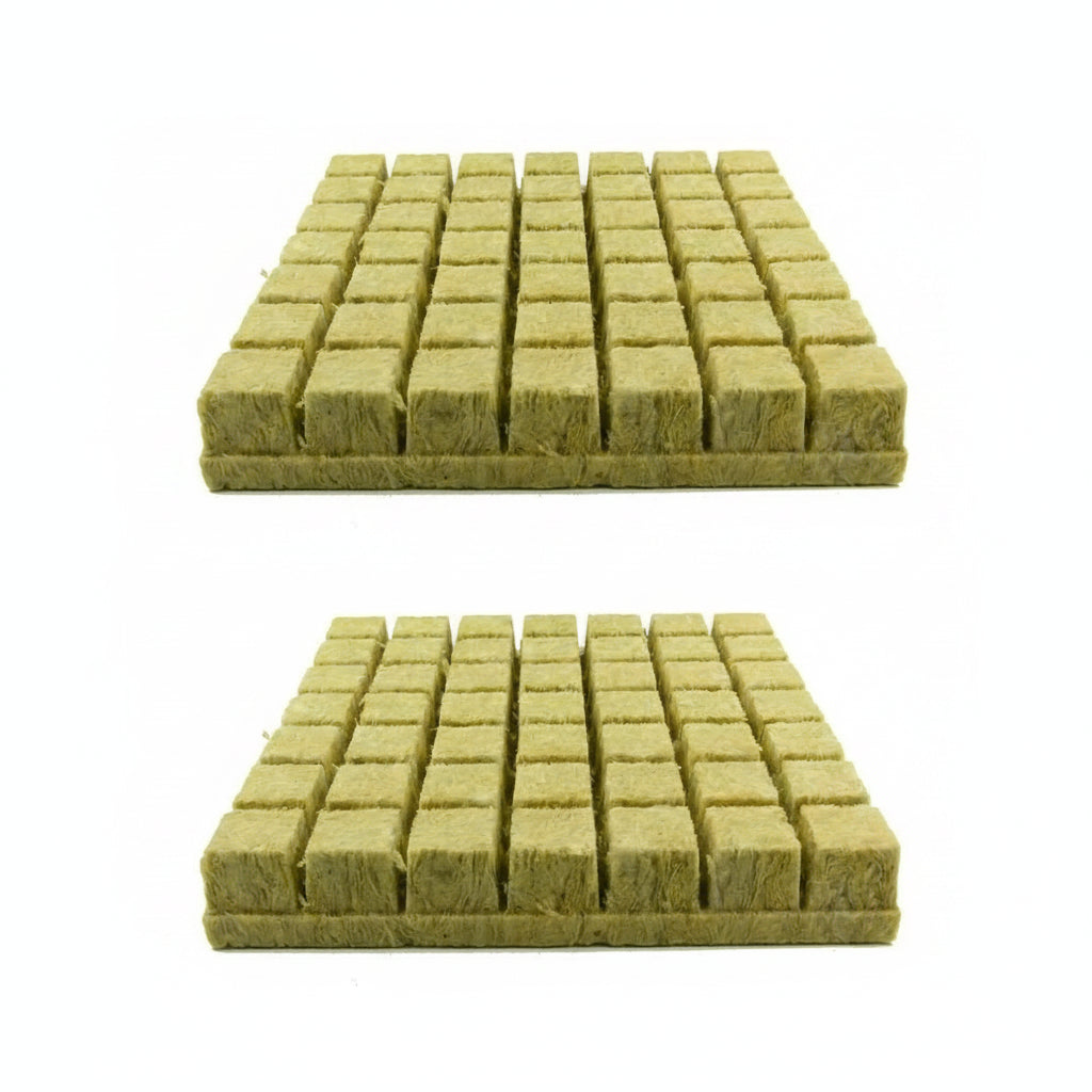 Soilless potting mix - Grodan A OK Rockwool Cubes Sheet of 98, 1.5" | Seed Starting Plugs for Hydroponics
