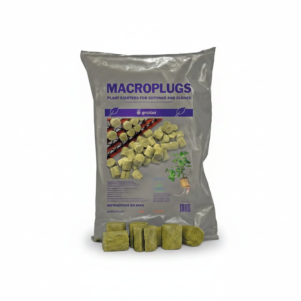 Soilless Potting Mix - Grodan Rockwool Plant Plugs (Macro), 50-Pack Clean Inert Medium for Hydroponics
