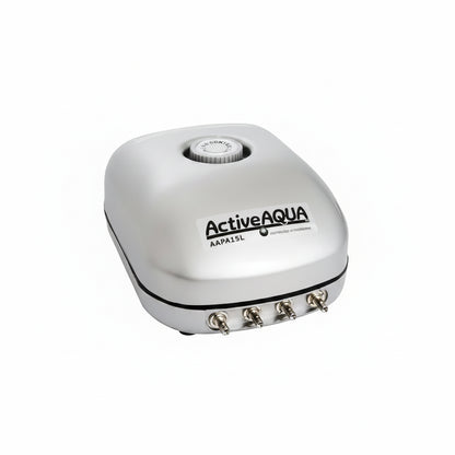 Air Pump - Hydrofarm Active Aqua 15-LPM, 6-Watt 4 Outlet | Heavy Duty Oxygen Pump for Hydroponics