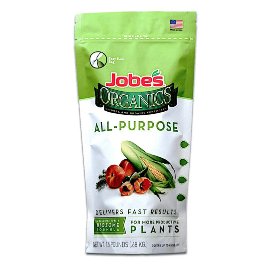 Organic Fertilizer - Jobe's Organics All Purpose Granular4-4-4, 1.5LB | OMRI Listed Plant Food for Gardens
