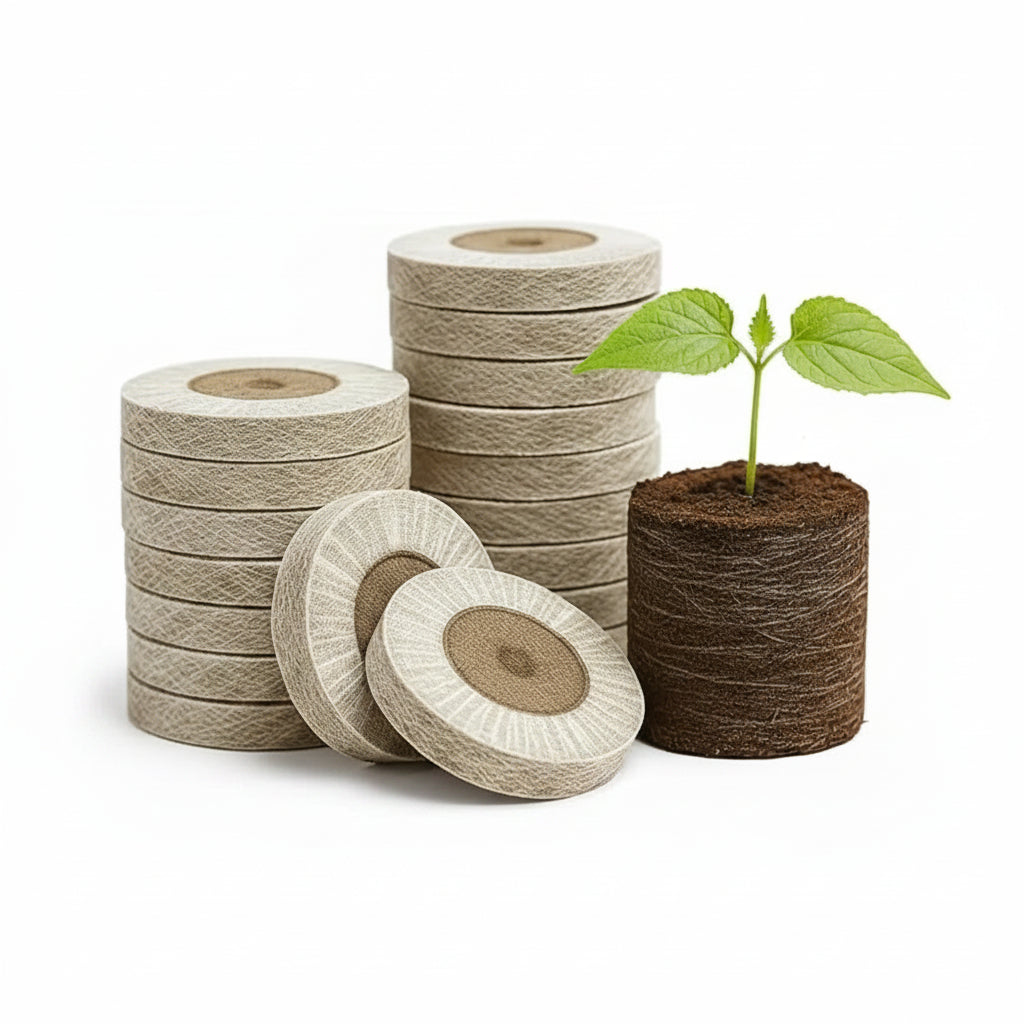 Seed Starting Soil - J PLUS T 42mm Peat Pellets, 100 Count Biodegradable Plugs for Plant Propagation