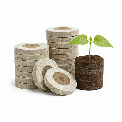 Seed Starting Soil - J PLUS T 42mm Peat Pellets, 100 Count Biodegradable Plugs for Plant Propagation