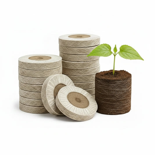 Seed Starting Soil - J PLUS T 42mm Peat Pellets, 100 Count Biodegradable Plugs for Plant Propagation