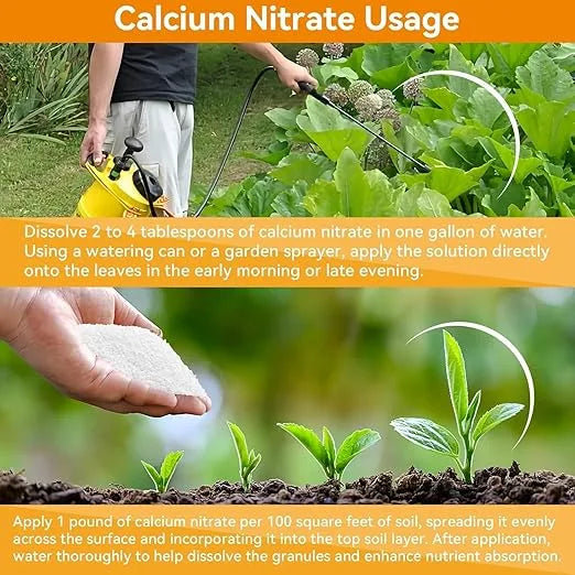 Water Soluble Fertilizer - J PLUS T Calcium Nitrate 15.5-0-0, 2LB | Essential Plant Food for Strong Stems