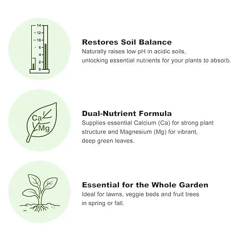 Dolomite Lime - J PLUS T Pelletized Soil Conditioner, 5LB Natural Calcium & Magnesium Amendment for Gardens
