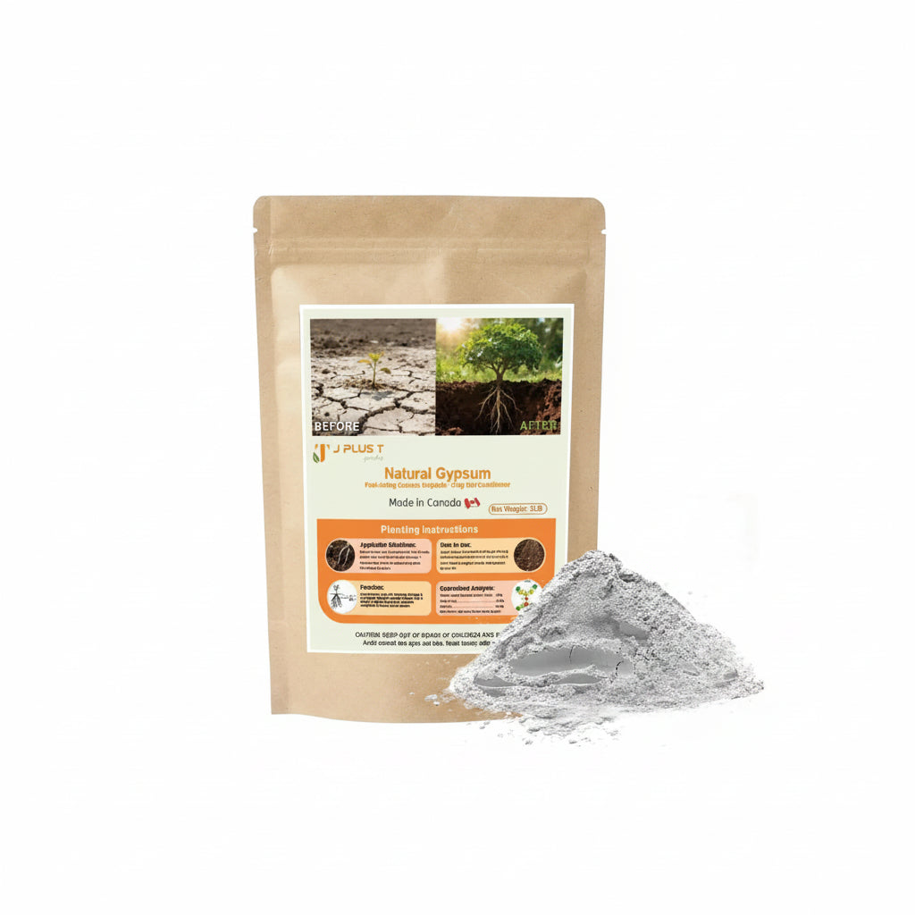 Gypsum soil amendment - J PLUS T Fine Calcium Powder, 5LB | Clay Breaker Soil Conditioner