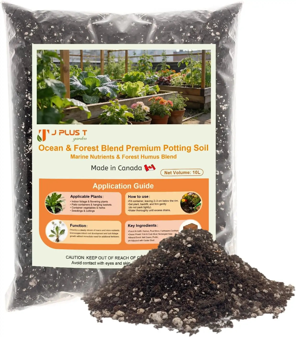 Potting Mix - J PLUS T Ocean Forest Blend 10L