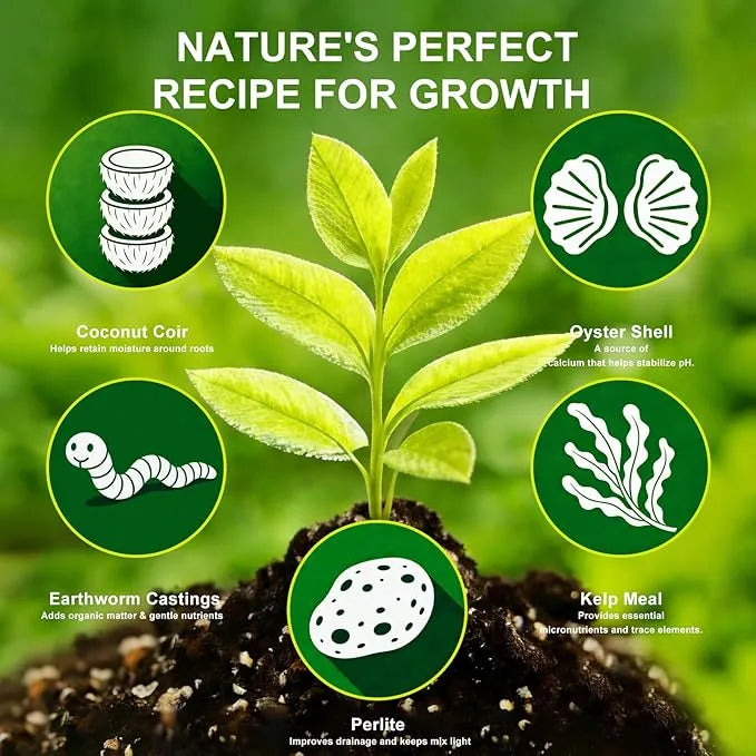 Potting Mix - J PLUS T Premium Coco Coir for Plants, 10L Organic Soilless Medium for Indoor Gardens