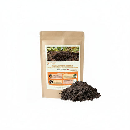 Worm Castings - J PLUS T Premium Organic Vermicompost, 5LB Natural Fertilizer for Indoor Plants & Vegetables