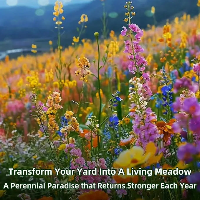 Meadow Seeds - J PLUS T Wildflower & Grass Mixture, 130g | Authentic Natural Habitat Blend