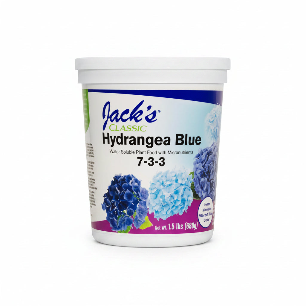 Fertilizer for Plants - Jack's Classic Hydrangea 7-3-3, 1.5lb | Acidic Plant Food for Blue Blooms
