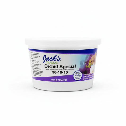 Indoor Plant Fertilizer - Jack's Classic Orchid Special 30-10-10, 8oz | Premium Water Soluble Plant Food