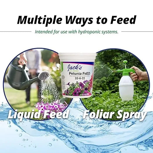 Fertilizer for Plants - Jack's Classic Petunia Feed 20-6-22, 1.5lb | Premium Bloom Formula for Petunias
