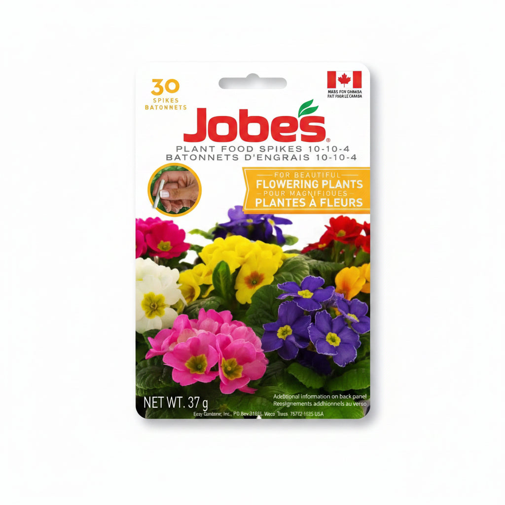 Fertilizer for Plants - Jobe's Flowering Plant Spikes, 30 Pack | High Phosphorus Plant Food for Blooms
