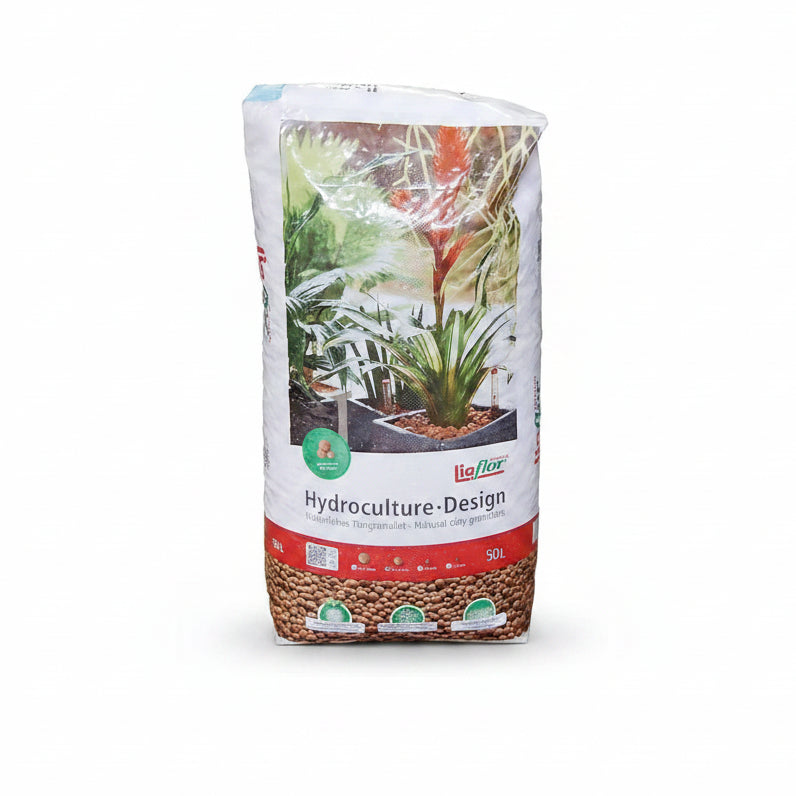 Soilless potting mix - LiaFlor Clay Pebbles 50L | Lightweight LECA Medium for Hydroponic Systems & Orchids