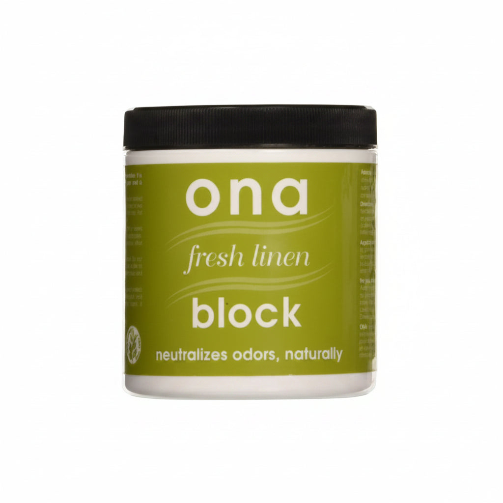 Odor Neutralizer - ONA Block Fresh Linen, 6oz | Compact Air Purifier for Closets & Grow Tents