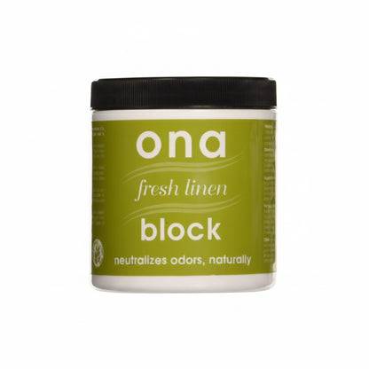 Odor Neutralizer - ONA Block Fresh Linen, 6oz | Compact Air Purifier for Closets & Grow Tents