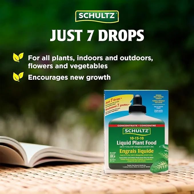 Liquid Fertilizer - Schultz All Purpose 10-15-10, 8oz | Easy Dropper Indoor Plant Food