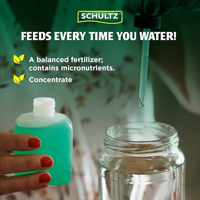 Liquid Fertilizer - Schultz All Purpose 10-15-10, 8oz | Easy Dropper Indoor Plant Food