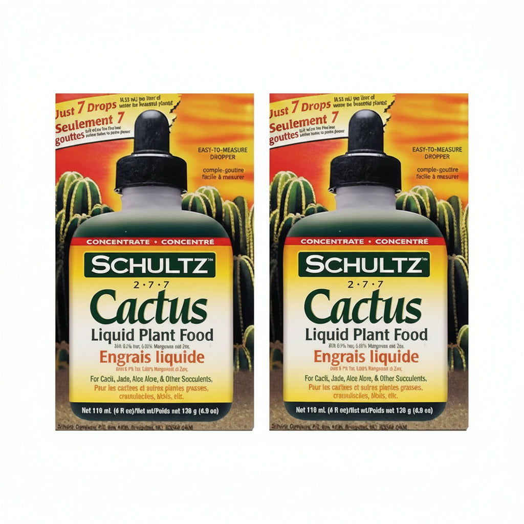 Indoor Plant Food - Schultz Cactus & Succulent Liquid, 4oz 2-Pack | Gentle Fertilizer for Desert Plants