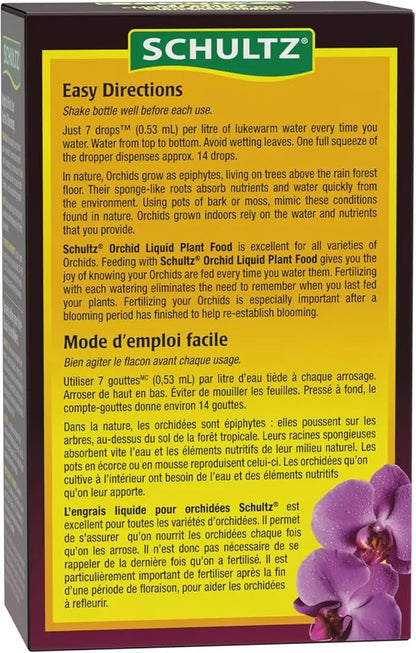 Liquid Fertilizer - Schultz Orchid Plant Food 15-5-5 | High Nitrogen Feed for Epiphytes & Tropicals