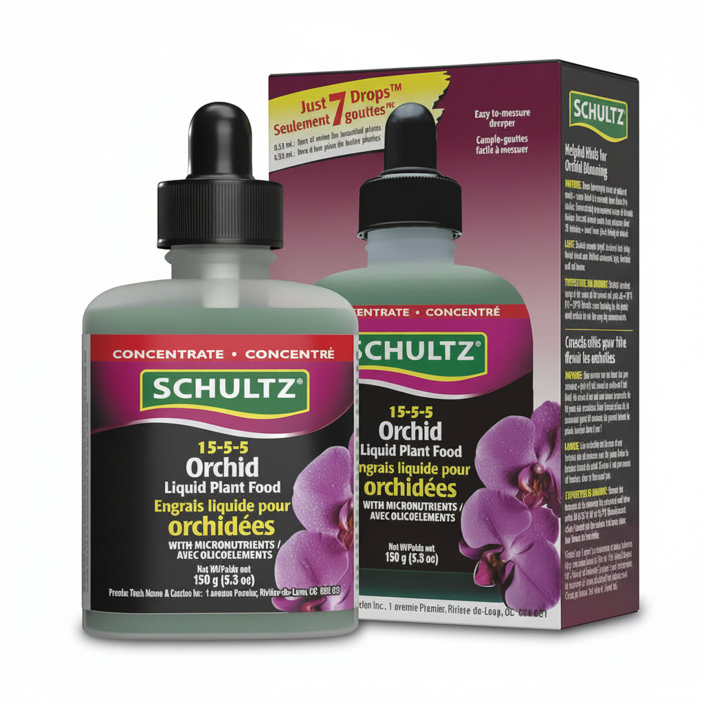 Liquid Fertilizer - Schultz Orchid Plant Food 15-5-5 | High Nitrogen Feed for Epiphytes & Tropicals