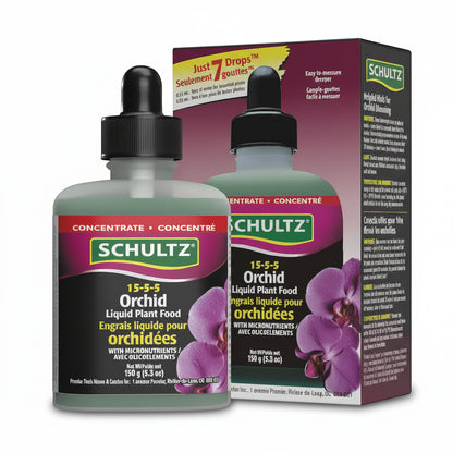 Liquid Fertilizer - Schultz Orchid Plant Food 15-5-5 | High Nitrogen Feed for Epiphytes & Tropicals