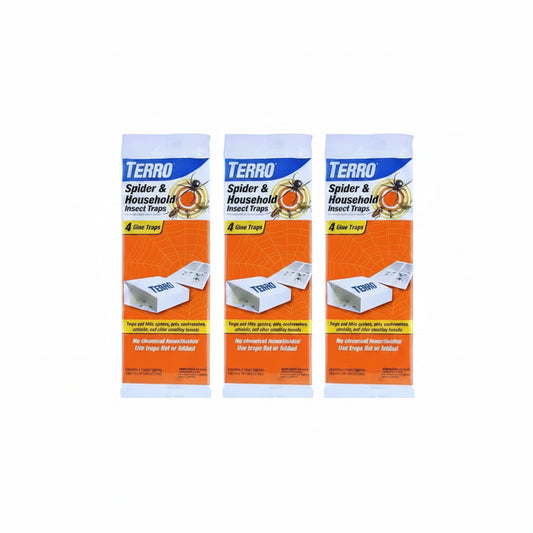 Spider & Insect Traps - TERRO Sticky Boards, 12 Pack (3 Boxes) | Chemical-Free Indoor Pest Control