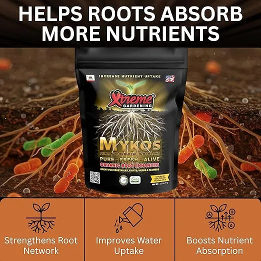 Mycorrhizae - Xtreme Gardening Mykos Inoculant, 1LB Endomycorrhizal Fungal Spores for Healthy Root Systems
